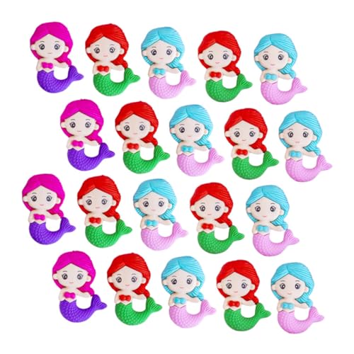 SAFIGLE Cartoon-kawaii-radiergummi-set 48-teilig Radiergummis in Meerjungfrauenform Feine Verarbeitung Sicher Für Kinder Ideal Für Schule Und Zuhause von SAFIGLE