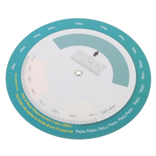 SAFIGLE Bmi Body Mass Index Plattenspieler Quick-look-tool Für Den Männlichen Bmi Gewichts-schnellübersicht Bmi Quick Look Rad Waage Badezimmer Gewichtstabelle Für Die Wandmontage Plastik von SAFIGLE