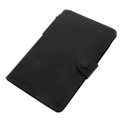 SAFIGLE Business Notizbuch Notizbuch Schulbedarf Reise Bürobedarfsset Notizblock Lese Memobuch Für Lehrer Notiz Organizer Leder Schwarz von SAFIGLE