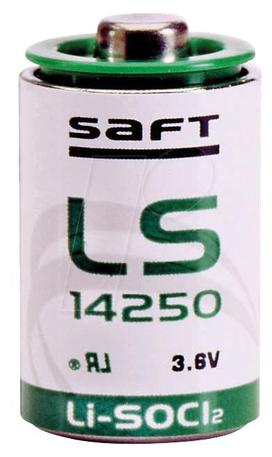 LS 14250 - Lithium Batterie, 1/2 AA, 1200 mAh, 1er-Pack von SAFT