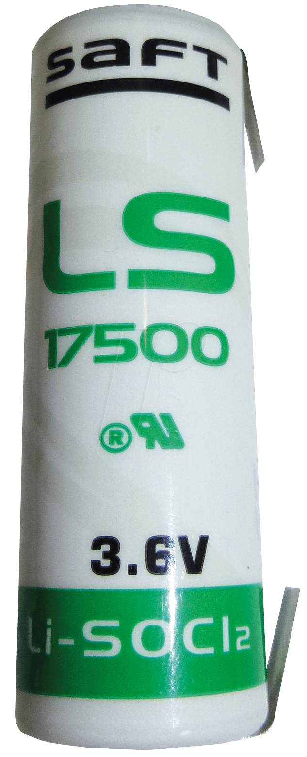 LS 17500CNR - Lithium Batterie, A (Bobbin), 3600 mAh, U-Fahne, 1er-Pack von SAFT