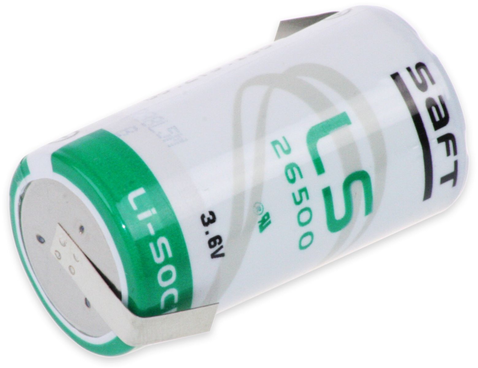 SAFT Lithium-Batterie LS 26500, C (Baby), mit Z-Lötfahne, 3,6 V-, 7700 mAh von SAFT