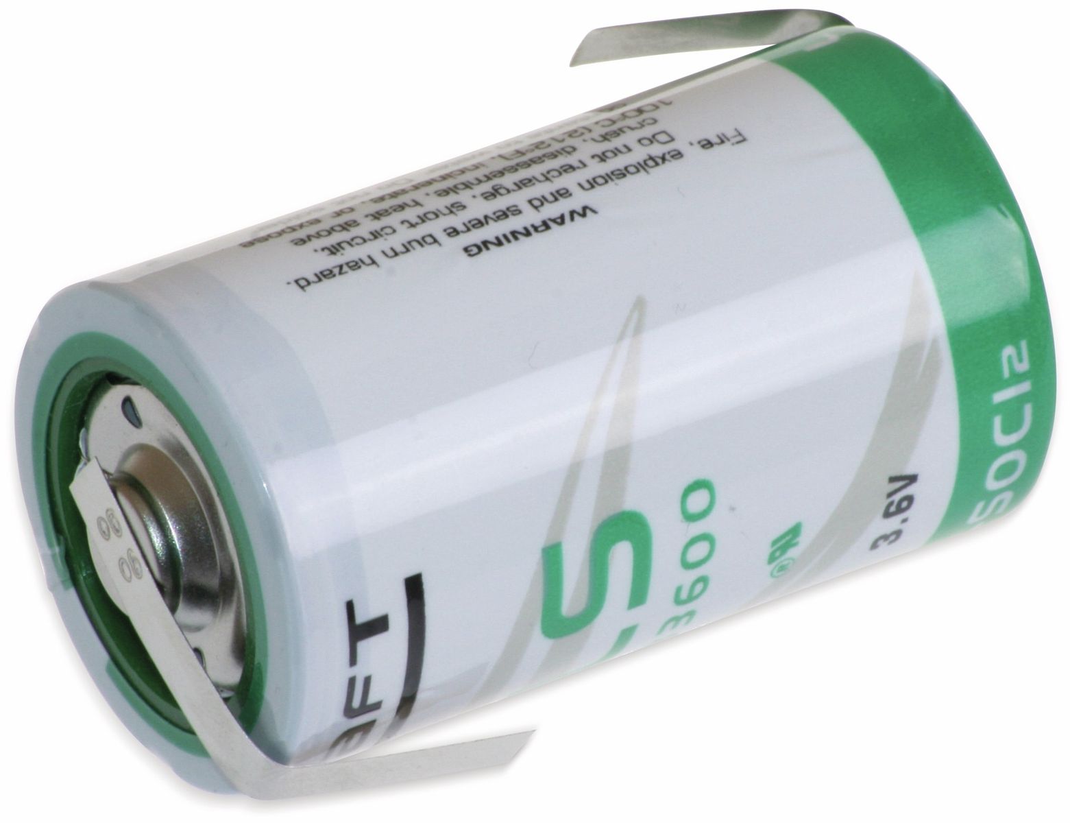 SAFT Lithium-Batterie LS 33600-CNR, D, mit Z-Lötfahne, 3,6 V-, 17000 mAh von SAFT