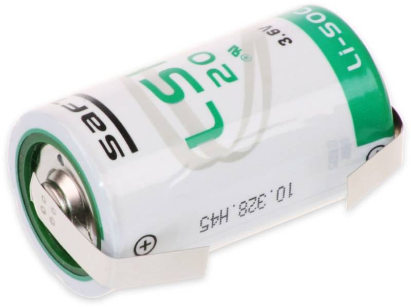SAFT Lithium-Batterie LSH 20-CNR, D, mit U-Lötfahne, 3,6 V-, 13000 mAh von SAFT
