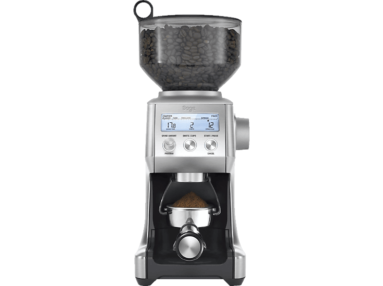SAGE SCG820BSS4EEU1 The Smart Grinder Pro Kaffeemühle Silber 165 Watt, Edelstahl-Kegelmahlwerk von SAGE