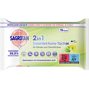 SAGROTAN® Desinfektionstücher 2in1, 1 St. von SAGROTAN®