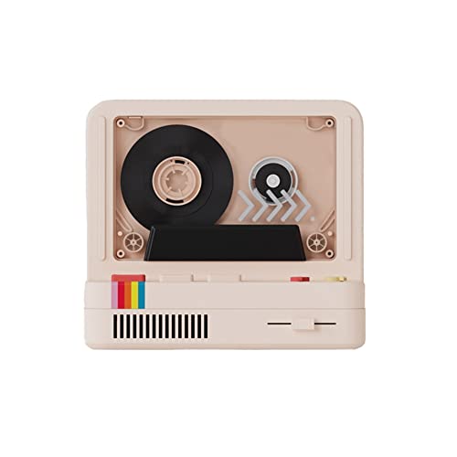 SAHROO Classic Tape Bluetooth-Lautsprecher Retro-Bequemer Tragbarer Aromatherapie-Nachtlicht-Multifunktions-Mini-Audio, Rosa von SAHROO