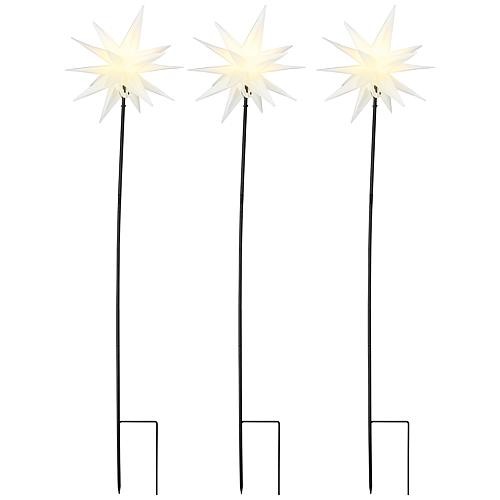 Kunststoffsterne weiß 35cm mit Bodenspieß 3er-Set CAS6400 Kunststoffsterne weiß 35cm mit Bodenspieß 3er-Set CAS6400 von SAICO