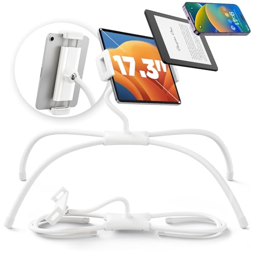 SAIJI Tablet Halterung Bett, iPad Halterung, Ergonomisches, verbessertes Design, iPad Ständer, tragbarer Monitor Ständer für Tablets, tragbare Monitore, Switch und andere Geräte von 4,7-17,3" von SAIJI