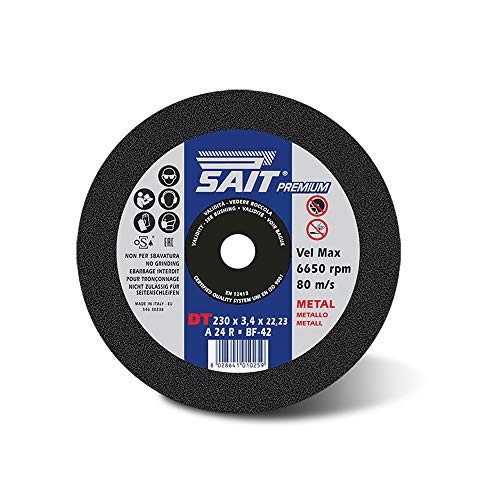 Sait 01109 PREMIUM-DT A 24 R Trennscheibe mit Gekröptem Mittelteil, 115mm x 2.5mm, 22.23 Mittlere Bohrung von SAIT