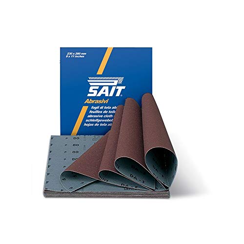 Sait 44026 S-Saitex DA-F Schleifgewebebögen, 230mm x 280mm, 400 Körnung, 25 Stück von SAIT