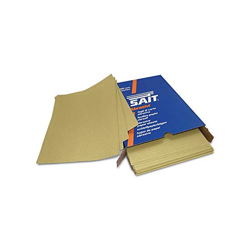 Sait 68366 S-Saitac AY-D Schleifpapierböge, 230mm x 280mm, 40 Körnung, 100 Stück von SAIT