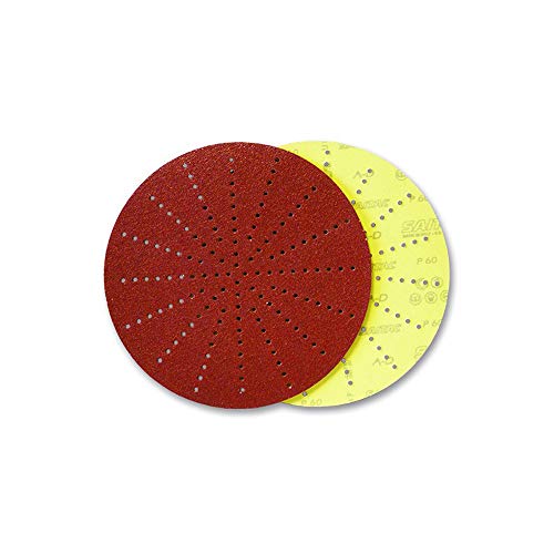Sait 90284 D-SAITAC-VEL A-D Klettschleifscheibe, 225mm Durchmesser, 80 Körnung, Multiforo, 10 Stück von SAIT