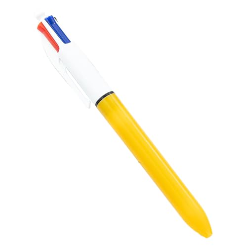 SAKEIOU 4-in-1-Druckkugelschreiber, 4 Farben, Shuttle-Stifte, mehrfarbige Stifte, Büro- und Schulbedarf für reibungsloses Schreiben von SAKEIOU