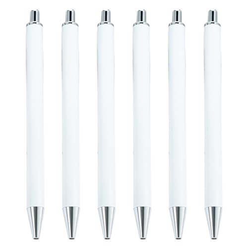 SAKEIOU 6 Stück Druckkugelschreiber-Rohling, Wärmeübertragungs-Kugelschreiber für Volldruck-Kugelschreiber, Sublimationsstift-Rohling von SAKEIOU