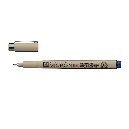 SAKURA Pigma Micron 0,50 mm, 08 Tintenstift, Königsblau von SAKURA