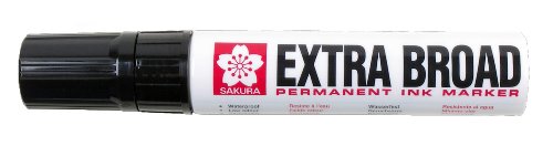 Sakura EXTRA BROAD Permanent-Marker SCHWARZ (#49), extra groß mit extrabreiter 16mm Spitze, 1 Stück von SAKURA
