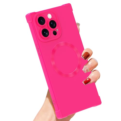 SAKUULO Magnetische Schutzhülle für iPhone 14 Pro Max, kompatibel mit Magsafe, vollständiger Kameraschutz, Silikon, stoßfest, schützend, schlanke Handyhülle für Damen und Mädchen, für iPhone 14 Pro von SAKUULO