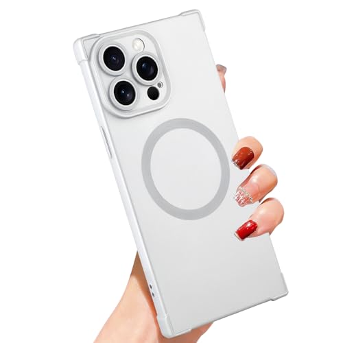 SAKUULO Magnetische Schutzhülle für iPhone 14 Pro Max, kompatibel mit Magsafe, vollständiger Kameraschutz, Silikon, stoßfest, schützend, schlanke Handyhülle für Damen und Mädchen, für iPhone 14 Pro von SAKUULO
