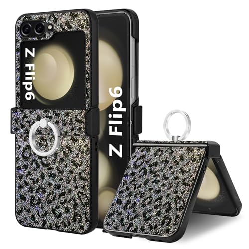 Schutzhülle für Samsung Galaxy Z Flip 6, Leopardenmuster, kabelloses Aufladen, schlank und stoßfest Schutzhülle für Samsung Galaxy Z Flip 6, Leopardenmuster, kabelloses Aufladen, schlank und stoßfest von SAKUULO