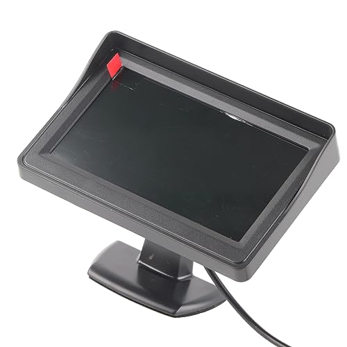 4,3-Zoll-Rückansicht-Automonitor, Wasserdichtes Farb-LCD-Display für Auto, SUV, Van, LKW, mit Sonnenblende, 2-Wege-Videoeingang, Kompatibel mit DVD, VCD von SALALIS