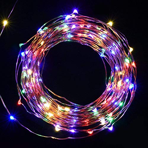 SALCAR 10 m Kupferdraht Lichterkette USB, 100er LED Lichterkette Draht Micro IP44, Weihnachtsdeko Partydeko Hochzeit Innen Außen, Bunt SALCAR 10 m Kupferdraht Lichterkette USB, 100er LED Lichterkette Draht Micro IP44, Weihnachtsdeko Partydeko Hochzeit Innen Außen, Bunt von SALCAR