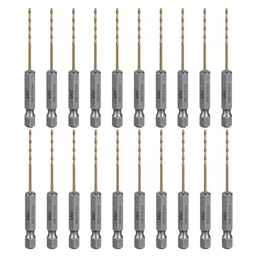 SALI 20 teiliges HSS Bohrer Set Sechskantschaft Schnellbohrkronen Ø 1,5 mm Titan-beschichteter Bohrersatz Schnellwechsel 1/4"-Sechskantaufnahme Spiralbohrer Metallbohrer für Holz Kunststoff Aluminium SALI 20 teiliges HSS Bohrer Set Sechskantschaft Schnellbohrkronen Ø 1,5 mm Titan-beschichteter Bohrersatz Schnellwechsel 1/4"-Sechskantaufnahme Spiralbohrer Metallbohrer für Holz Kunststoff Aluminium von SALI