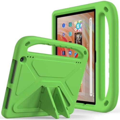 SALLO Tablet-Schutzhülle, kompatibel mit Kindle Fire HD10 2023, stoßdämpfend, mit Griff, EVA-Halterung, stabile Tablet-Hülle, kompatibel mit Kindern, leichte Schutzhülle für Tablet, Grün SALLO Tablet-Schutzhülle, kompatibel mit Kindle Fire HD10 2023, stoßdämpfend, mit Griff, EVA-Halterung, stabile Tablet-Hülle, kompatibel mit Kindern, leichte Schutzhülle für Tablet, Grün von SALLO