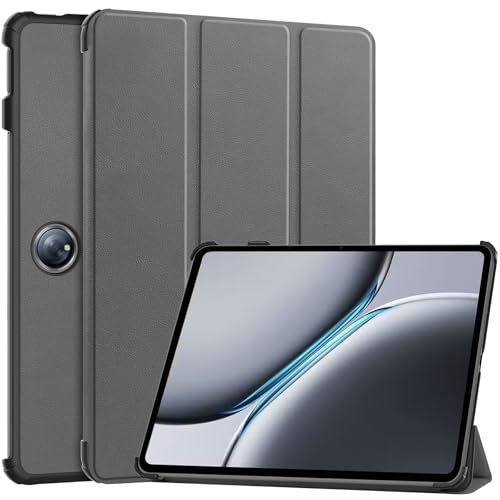 SALLO Tablet-Schutzhülle für OnePlus Pad 2 / OnePlus Pad Pro 12,1 Zoll (2024), harte PC-Rückschale, verstellbarer Ständer, mehrere Betrachtungswinkel, stoßfest und sturzsicher, Grau von SALLO