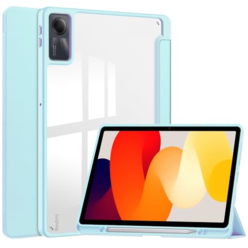 Tablet-Schutzhülle, dünn, kompatibel mit Xiaomi Redmi Pad SE 27,9 cm (11 Zoll) 2023, Hülle mit klarer, transparenter Rückseite und stoßfestem TPU-Rahmen, unterstützt automatische Sleep/Wake-Funktion von SALLO