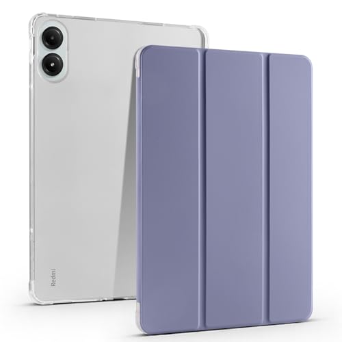 Tablet-Schutzhülle, kompatibel mit Xiaomi Redmi Pad Pro 12,1 Zoll (30,7 cm) 2024, schlank, leicht, Schutzhülle, Smart-Cover, stoßfeste Abdeckung mit transparenter Rückschale mit Stifthalter von SALLO