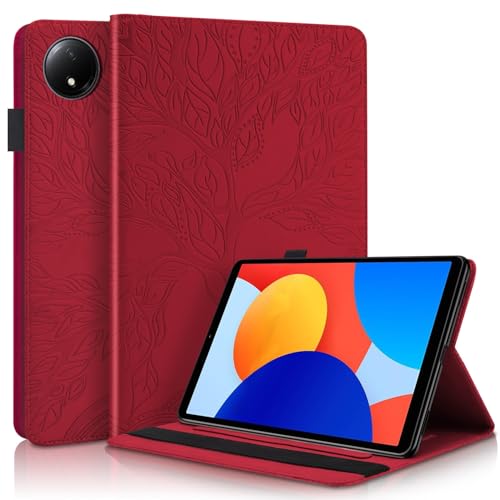 Tablet-Schutzhülle kompatibel mit Xiaomi Redmi Pad SE 8,7 Zoll Hülle 2024 PU Leder Hülle Flip Wallet Schutzhülle Baum des Lebens Tablet-Hülle Kartenschlitz Tablet PC Hülle für Tablet (Vermelho) Tablet-Schutzhülle kompatibel mit Xiaomi Redmi Pad SE 8,7 Zoll Hülle 2024 PU Leder Hülle Flip Wallet Schutzhülle Baum des Lebens Tablet-Hülle Kartenschlitz Tablet PC Hülle für Tablet (Vermelho) von SALLO