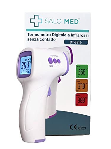 SALO MED - Digitales Infrarot-Thermometer ohne Berührung - DT-8816 - CE0123 zertifiziert von SALO MED
