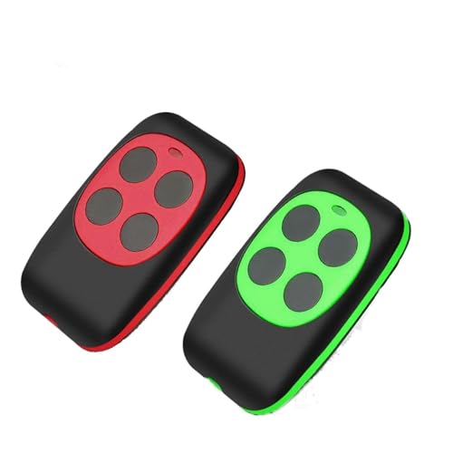 SALPIE Universal-Fernbedienung für Tor, selbstlernend, mit Frequenz 433 MHz, fester Code, Batterie im Lieferumfang enthalten (Set mit 2 Stück) Grün von SALPIE