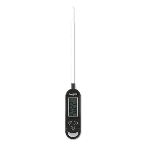 Salter Instant Read Thermometer – Food Thermometer, Easy to Read Bold Display, Measures in Celsius/Fahrenheit, -20~250°C Temperaturbereich, Hold & Check Function, 0.1 °C Graduations, SA00575BFEU12 Salter Instant Read Thermometer – Food Thermometer, Easy to Read Bold Display, Measures in Celsius/Fahrenheit, -20~250°C Temperaturbereich, Hold & Check Function, 0.1 °C Graduations, SA00575BFEU12 von SALTER