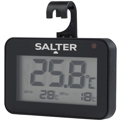 Salter digitales Kühlschrankthermometer – magnetisch aufhängen, aufstellen oder kleben, LED-Anzeige für sichere Zonen, Temperaturbereich von -10~50 ° C, Graduierungen von 0,1 °C, SA00574BFEU12 Salter digitales Kühlschrankthermometer – magnetisch aufhängen, aufstellen oder kleben, LED-Anzeige für sichere Zonen, Temperaturbereich von -10~50 ° C, Graduierungen von 0,1 °C, SA00574BFEU12 von SALTER