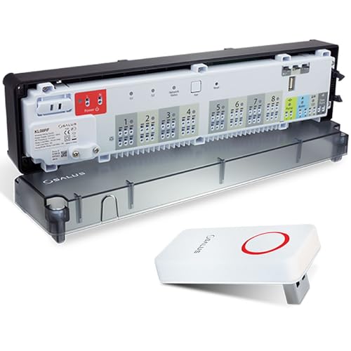 Salus KL08RF 230V Drahtloser Regelklemmleiste für 8 Raumthermostate und 24 Stellantriebe, 8 Zonen Steuerbox mit Pumpen- oder Kesselsteuermodul für Fußbodenheizung, ZigBee Salus KL08RF 230V Drahtloser Regelklemmleiste für 8 Raumthermostate und 24 Stellantriebe, 8 Zonen Steuerbox mit Pumpen- oder Kesselsteuermodul für Fußbodenheizung, ZigBee von SALUS