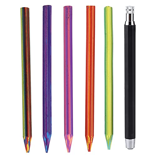 Druckbleistift-Set, 5,6 mm, Zeichen-Ersatzzubehör, Kunst-Bleistifte mit Farbminen für Malerei Graffiti von SALUTUY
