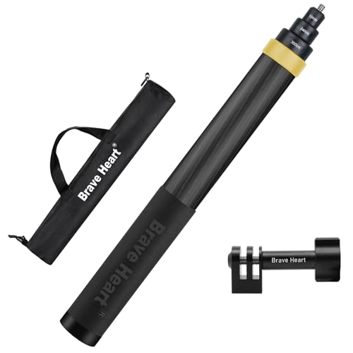 Selfie-Stick für Insta360 X5/x4 X3, ONE RS/X2/R/X Action-Kameras und GoPro 11/10/9/MAX (Gelb) 3 m verlängerter Selfie-Stick 299,7 cm (108 Zoll) von SALYMECONY