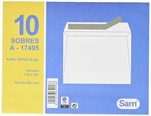 Sam – Paket von 10 weiße Umschläge a.17495 Streifen Silikon Sam – Paket von 10 weiße Umschläge a.17495 Streifen Silikon von SAM