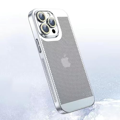 Beschichtung Wärmeableitung Handyhülle für iPhone 14 15 13 12 11 Pro Max 13 12 Mini X XS XR 7 8 Plus Atmungsaktive Kühlung Hard Cover, Silber, für iPhone 15 Promax Beschichtung Wärmeableitung Handyhülle für iPhone 14 15 13 12 11 Pro Max 13 12 Mini X XS XR 7 8 Plus Atmungsaktive Kühlung Hard Cover, Silber, für iPhone 15 Promax von SAMEZA