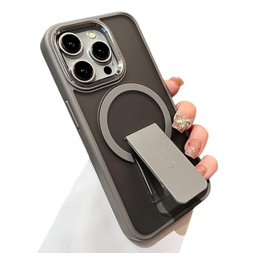 SAMEZA Faltbare magnetische Schutzhülle mit Ständer für iPhone 16 15 14 Plus 13 12 11 Pro Max für kabelloses Laden, Matte Panzerabdeckung, grau, für iPhone 13Pro Max SAMEZA Faltbare magnetische Schutzhülle mit Ständer für iPhone 16 15 14 Plus 13 12 11 Pro Max für kabelloses Laden, Matte Panzerabdeckung, grau, für iPhone 13Pro Max von SAMEZA