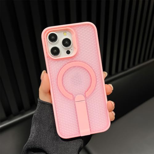 SAMEZA Für Klappständer Magnetische Mesh-Hülle Für iPhone 16 E 15 14 13 12 11 Pro Max Kabelloses Laden Stoßfeste Atmungsaktive Abdeckung,Rosa,Für iPhone 16 Plus SAMEZA Für Klappständer Magnetische Mesh-Hülle Für iPhone 16 E 15 14 13 12 11 Pro Max Kabelloses Laden Stoßfeste Atmungsaktive Abdeckung,Rosa,Für iPhone 16 Plus von SAMEZA