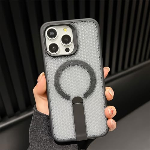 SAMEZA Für Klappständer Magnetische Mesh-Hülle Für iPhone 16 E 15 14 13 12 11 Pro Max Kabelloses Laden Stoßfeste Atmungsaktive Abdeckung,Schwarz,Für iPhone 12 Pro Max SAMEZA Für Klappständer Magnetische Mesh-Hülle Für iPhone 16 E 15 14 13 12 11 Pro Max Kabelloses Laden Stoßfeste Atmungsaktive Abdeckung,Schwarz,Für iPhone 12 Pro Max von SAMEZA