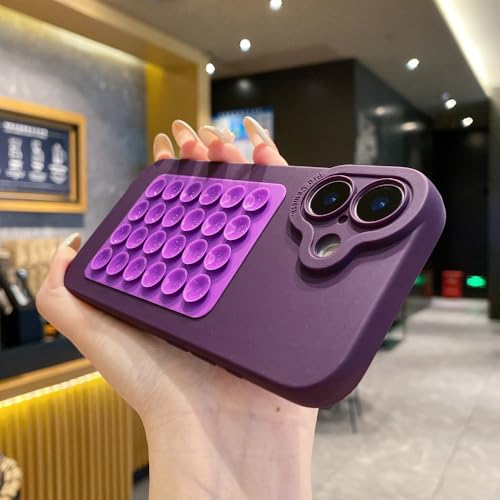 SAMEZA Kreative Saugnapf-Schutzhülle aus weichem Silikon für iPhone 16 15 14 Plus 13 12 Mini 11 Pro Max Selfie-Gadget-Halter Lustige Hülle, Dunkelviolett, für iPhone 13 Mini SAMEZA Kreative Saugnapf-Schutzhülle aus weichem Silikon für iPhone 16 15 14 Plus 13 12 Mini 11 Pro Max Selfie-Gadget-Halter Lustige Hülle, Dunkelviolett, für iPhone 13 Mini von SAMEZA