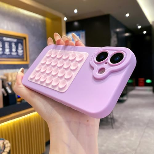 SAMEZA Kreative Saugnapf-Schutzhülle aus weichem Silikon für iPhone 16 15 14 Plus 13 12 Mini 11 Pro Max Selfie-Gadget-Halter Lustige Hülle, Hellviolett, für iPhone 13 Mini SAMEZA Kreative Saugnapf-Schutzhülle aus weichem Silikon für iPhone 16 15 14 Plus 13 12 Mini 11 Pro Max Selfie-Gadget-Halter Lustige Hülle, Hellviolett, für iPhone 13 Mini von SAMEZA