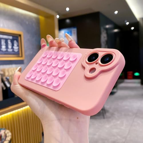 SAMEZA Kreative Saugnapf-Schutzhülle aus weichem Silikon für iPhone 16 15 14 Plus 13 12 Mini 11 Pro Max Selfie-Gadget-Halter Lustige Hülle, Pink, für iPhone 11 Pro Max SAMEZA Kreative Saugnapf-Schutzhülle aus weichem Silikon für iPhone 16 15 14 Plus 13 12 Mini 11 Pro Max Selfie-Gadget-Halter Lustige Hülle, Pink, für iPhone 11 Pro Max von SAMEZA