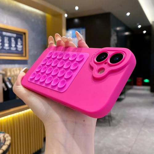 SAMEZA Kreative Saugnapf-Schutzhülle aus weichem Silikon für iPhone 16 15 14 Plus 13 12 Mini 11 Pro Max Selfie-Gadget-Halter Lustige Hülle, Rosérot, für iPhone 14 Plus SAMEZA Kreative Saugnapf-Schutzhülle aus weichem Silikon für iPhone 16 15 14 Plus 13 12 Mini 11 Pro Max Selfie-Gadget-Halter Lustige Hülle, Rosérot, für iPhone 14 Plus von SAMEZA