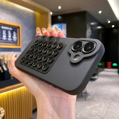 SAMEZA Kreative Saugnapf-Schutzhülle aus weichem Silikon für iPhone 16 15 14 Plus 13 12 Mini 11 Pro Max Selfie-Gadget-Halter Lustige Hülle, Schwarz, für iPhone 16 Plus SAMEZA Kreative Saugnapf-Schutzhülle aus weichem Silikon für iPhone 16 15 14 Plus 13 12 Mini 11 Pro Max Selfie-Gadget-Halter Lustige Hülle, Schwarz, für iPhone 16 Plus von SAMEZA