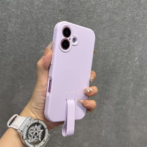 SAMEZA Original Flüssigsilikon-Handgelenkschlaufe, stoßfeste Handyhülle für iPhone 16 15 14 Plus 13 12 Pro Max, Handschutz, Matte Hülle, Hellviolett, für iPhone 16Pro SAMEZA Original Flüssigsilikon-Handgelenkschlaufe, stoßfeste Handyhülle für iPhone 16 15 14 Plus 13 12 Pro Max, Handschutz, Matte Hülle, Hellviolett, für iPhone 16Pro von SAMEZA